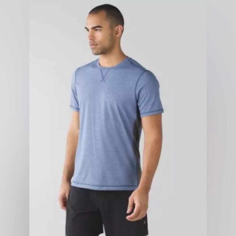 Lululemon 🍋The Crew shirt in Heathered Dark Cobalt  Blue size L
